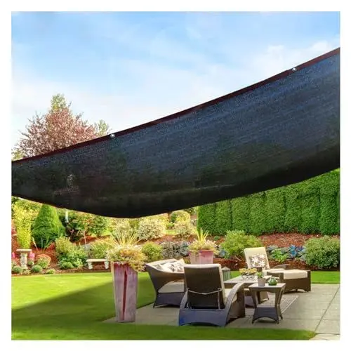 Produktbild: Dehnbares Schattennetz Mit Knopflöchern Sonnenschutz Sonnenschutznetz für Balkon, Carport, Pergola, Verschiedene Größen VagxTbs(Size:2X1m)