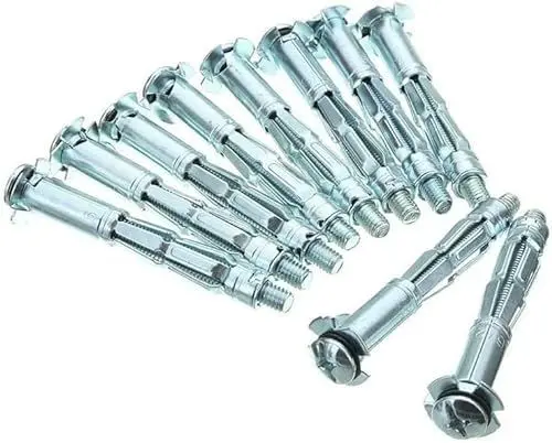 Produktbild: Dehnbolzen, Bolzen, Schrauben, Ankerbolzen, Schrauben, Schrauben, Dehnbolzen, schweres Dehnbolzen-Set, Wandanker, Metall-Setzwerkzeug, Hohlantrieb, Ankerschrauben-Sortiment-Set, Trockenbau-Putz (10