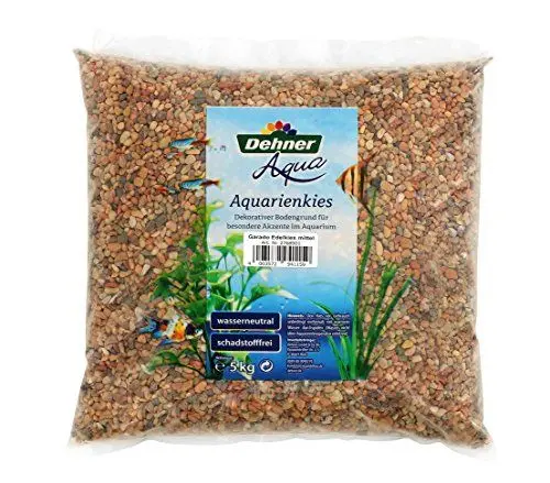 Produktbild: Dehner Aqua Aquarienkies, Edelkies, Körnung 3 - 5 mm, 5 kg, braun/grau
