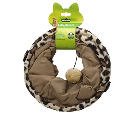 Produktbild: Dehner Katzentunnel Leo, Ø 25 cm, Länge 50 cm, Polyester/Metall, braun