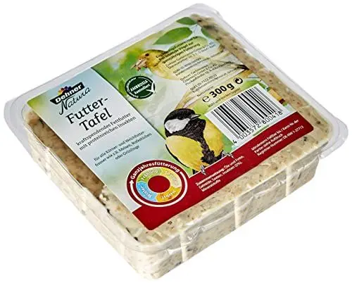 Produktbild: Dehner Natura Wildvogelfutter-Tafeln | Vogelfutter, Fettfutter mit Insekten | Ergänzungsfutter für Körner- und Weichfutterfresser | Ganzjahresfutter für Rotkehlchen, Blaumeise, Zaunkönig | 12 x 300 g