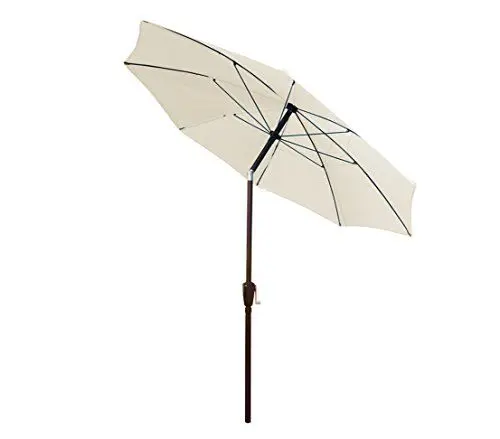 Produktbild: Dehner Sonnenschirm Kos, Ø 220 cm, Aluminium/Polyester, beige
