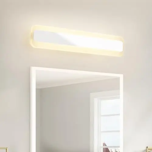 Produktbild: Dehobo Led Bad Spiegelleuchte 14W 40cm - LED Spiegellampe Badezimmer Spiegelleuchte IP44 4000K Neutralweiß - Badlampe Wandbeleuchtung 230V 1000LM Spiegelfrontlicht aus Acryl Kein Flimmern