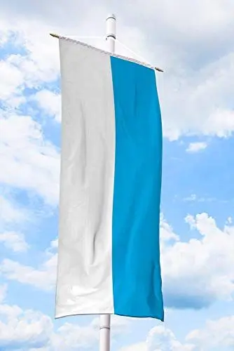 Produktbild: Deitert Bundesland-Flagge Bayern – 120x300 cm Bayern-Flagge (Streifen), Bannerfahne aus reißfestem Polyester, Bayern-Fahne mit Doppelsicherheitsnaht gesäumt