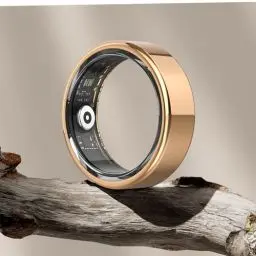 Produktbild: DEKELIFE 2024 Neu Smart Ring Herren Damen, Fitness Ring Tracker Gesundheitsring mit Herzfrequenz, SpO2, Schlaftracker, 100+ Sportmodi IP68 Wasserdicht Smartringe für Android und iOS, Size 11, Gold