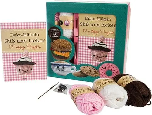 Produktbild: Deko-Häkel-Set Süß & lecker: 12 witzige Projekte. Enthält alle Materialien für 2 Modelle