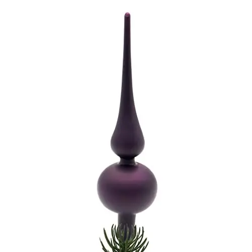 Produktbild: Dekohelden24 Lauschaer Christbaumschmuck-Christbaumspitze Uni, 24 cm, Lila Matt