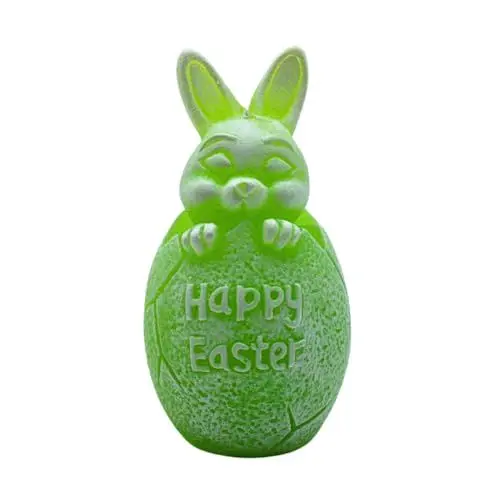 Produktbild: Dekohelden24 Osterkerze Ostereikerze Figurenkerze als Hase in grün, Höhe 11,5 cm