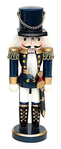 Produktbild: Dekohelden24 Wunderschöner Nussknacker Soldat, klassisch, ca. 35 cm, 520208-blau