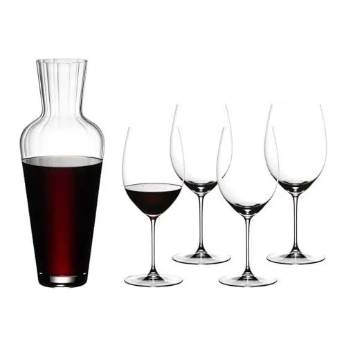 Produktbild: Dekomiro Riedel Veritas Cabernet/Merlot 4 Gläser und einen Mosel Dekoanter gratis