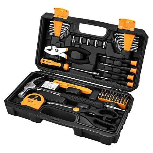 Produktbild: Werkzeugkoffer Werkzeugkasten Werkzeug Koffer Werkzeugset　Werkzeugbox：DEKO　Werkzeugkiste Bestückt　62-tlg.　Universal Komplett mit Werkzeuge Handwerkzeug　－ für Herren zum Haushalt Werkstatt DIY