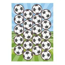 Produktbild: Dekora - Essbare Tortendeko für Kinder | Fußball Tortendeko Essbar, 3,4 cm, Geburtstagstorten Dekoration aus geschmacksneutralem Esspapier, Gluten- und zuckerfrei