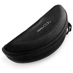 Produktbild: deleyCON Brillenetui Hardcase Hartschalen Etui Brillentasche Brillenbox Hardcover Tasche Sportbrillen Fahrradbrillen Brillen Lesebrillen Sonnenbrillen Brillenputztuch - Schwarz