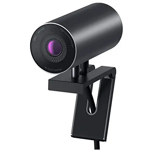 Produktbild: Dell UltraSharp Webcam – WB7022 – 4K UHD, Großer Sony STARVISTM-CMOS-Sensor, USB-C zu USB-A, 2 m / 79