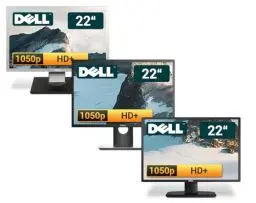 Produktbild: Dell 22 Zoll Business Computer Monitor, Desktop Gaming Monitor, HD+ (VGA - DVI - VESA), PC Bildschirm, schwarz/Silber (Generalüberholt)