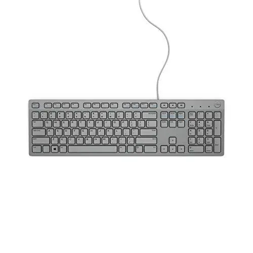 Produktbild: Dell KB216, Wired, Multimedia Tastatur, German (QWERTZ), grau