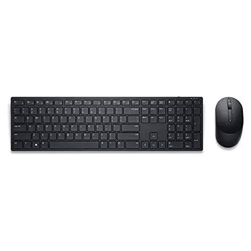 Produktbild: Dell KM5221W, Pro Wireless, Tastatur und Maus Set, US International (QWERTY), schwarz