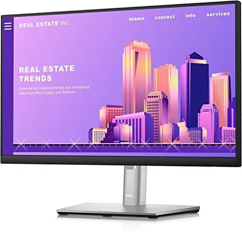 Produktbild: Dell P2222H 21.5 Zoll Full HD (1920x1080) Monitor, 60Hz, IPS, 5ms, 99% sRGB, DisplayPort, HDMI, VGA, 5x USB, 3 Jahre Garantie, Schwarz