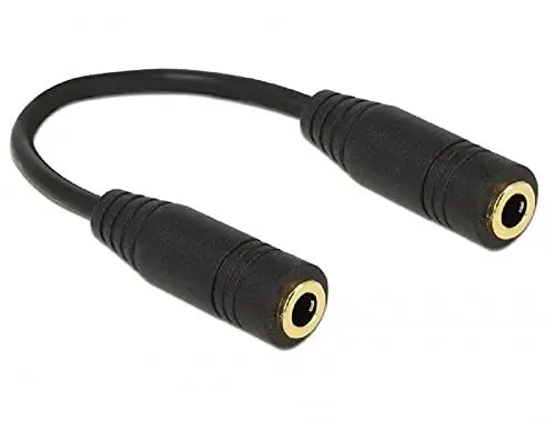 Produktbild: Delock Adapter Audio Klinke 3,5 mm 4 Pin Buchse > Buchse 13 cm (65896)