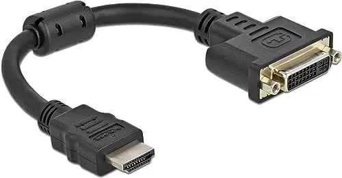 Produktbild: Delock Adapter HDMI Stecker zu DVI 24+5 Buchse 4K 30 Hz 20 cm