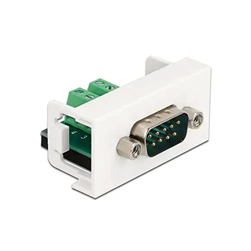 Produktbild: Delock Easy 45 Modul D-Sub 9 Pin Stecker zu 10 Pin Terminalblock 22,5 x 45 mm