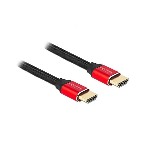 Produktbild: Delock Ultra High Speed HDMI Kabel 48 Gbps 8K 60 Hz rot 3 m Zertifiziert