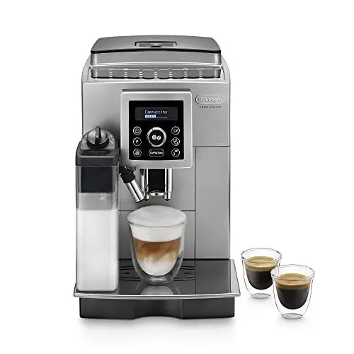 Produktbild: De'Longhi ECAM 23.460.SB Kaffeevollautomat (15 bar Druck, Automatik-Cappuccino-System, abnehmbarer Wassertank 1,8 l, LCD-Panel, automatische Reinigung) silber/schwarz