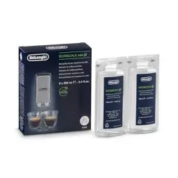 Produktbild: De'Longhi EcoDecalk Mini Entkalker DLSC200, 2 Entkalkungs Dosen, Kaffee Maschine Entkalker, Kaffee Maschine Wartungs Zubehör, Pflanzliche Inhalts Stoffe, 2x100ml, Weiß