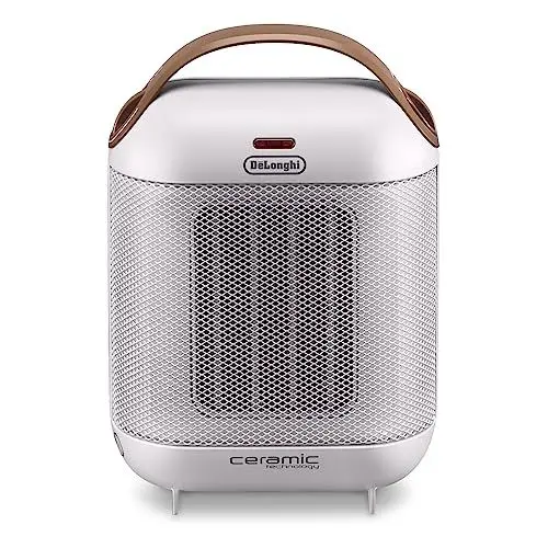 Produktbild: De'Longhi Capsule HFX30C18.IW Keramikheizer – Mobiler Heizlüfter mit 1.800 W, 2 Heizstufen, Anti-Frost-Funktion, für Räume bis 55 m³, Weiß