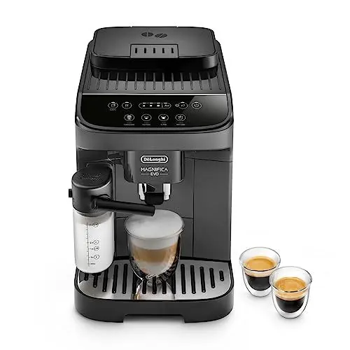Produktbild: De'Longhi Magnifica Evo ECAM292.52.GB, Kaffeevollautomat mit Milchsystem, 4 Direktwahltasten für Cappuccino, Espresso und weitere Getränke, intuitives Bedienfeld, 2-Tassen-Funktion, Schwarz