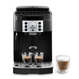 Produktbild: De'Longhi Magnifica S ECAM 22.110.B Kaffeevollautomat mit Milchaufschäumdüse für Cappuccino, mit Espresso Direktwahltasten und Drehregler, 2-Tassen-Funktion, 1,8 Liter Wassertank, Schwarz/Silber