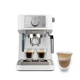 Produktbild: De'Longhi Manuelle Kaffeemaschine Stilosa EC260.W, 15 Bar Druck, Cappuccino-System, Abschaltautomatik, Kompatibel mit ESE-Pads, 2 Etagenbehälter, Fassungsvermögen 1L, Weiß