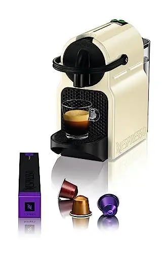 Produktbild: Nespresso De'Longhi EN 80.CW Inissia Kapselmaschine, Hochdruckpumpe und Energiesparfunktion, Automatische Power Off 9 Minuten, Tassenfüllmenge für Espresso und Lungo, 0.7 l Wassertank, Vanilla Cream