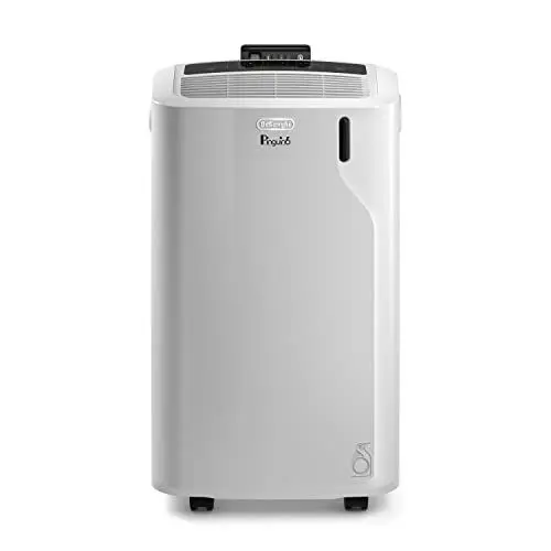 Produktbild: De'Longhi Pinguino PAC EM82, Mobile Klimaanlage für Räume bis zu 80 m³, 9.400 BTU, 2,4 kW, 63 dB, Entfeuchtungsfunktion, Energieklasse A, 24h-Timer, Weiß