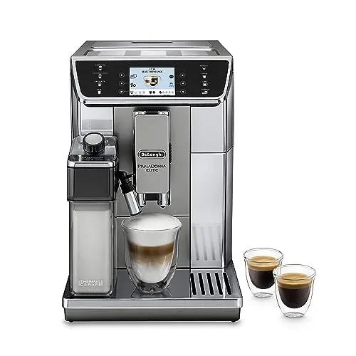 Produktbild: De'Longhi PrimaDonna Elite ECAM 656.55.MS Kaffeevollautomat mit LatteCrema Milchsystem, Cappuccino & Espresso, 3,5 Zoll TFT Touchscreen Farbdisplay & App-Steuerung, Edelstahlfront, silber