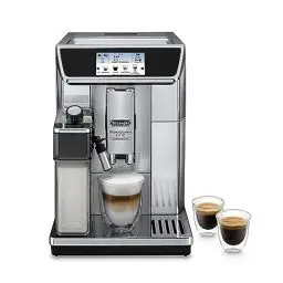 Produktbild: De'Longhi PrimaDonna Elite Experience ECAM 656.85.MS Kaffeevollautomat mit LatteCrema Milchsystem, Cappuccino, 4,3 Zoll Farbdisplay, App-Steuerung, Trinkschokoladenfunktion, Edelstahlfront, silber