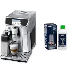 Produktbild: De'Longhi PrimaDonna Elite Experience ECAM 656.85.MS Kaffeevollautomat mit LatteCrema Milchsystem, Cappuccino, App-Steuerung, Trinkschokoladenfunktion, Edelstahlfront, silber mit DLSC 500 Entkalker