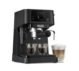 Produktbild: De'Longhi Stilosa EC 235.BK – traditionelle Espresso Siebträgermaschine, Espressomaschine mit manuellem Milchaufschäumer, für Espressopulver, 1 l Wassertank, schwarz, 1100 W