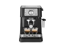 Produktbild: De'Longhi Stilosa EC 260.BK – traditionelle Siebträgermaschine inkl. Tamper, Espressomaschine mit professionellem Milchaufschäumer, für Espressopulver oder ESE Pads, 1 l Wassertank, schwarz