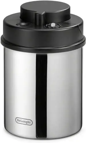 Produktbild: De'Longhi Vakuum-Kaffeebehälter DLSC063 - Entkalker für Kaffeemaschinen und Kaffeevollautomaten, Vakuumbehälter zur Kaffeeaufbewahrung von Kaffeebohnen und gemahlenen Kaffee mit Integrierter Anzeige