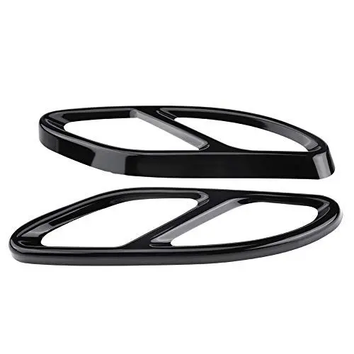 Produktbild: Nikou Delstahl Schalldämpfer Auspuffblende, 1 Paar Edelstahl Auspuffabdeckungen Auspuffrohr Hals Tail Abdeckung Trim Schwarz für GLC C E-Klasse C207 Coupe 14-17