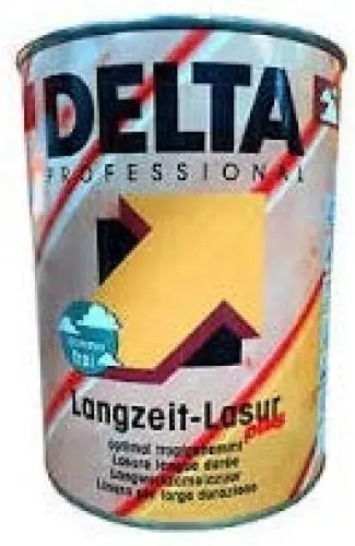 Produktbild: Delta Langzeit-Lasur plus / 1 L/tropfgehemmte aromatenfreie/Lösemittelbasierte biozidfreie,atmungsaktive, thixotrope Dickschichtlasur, (weiss)