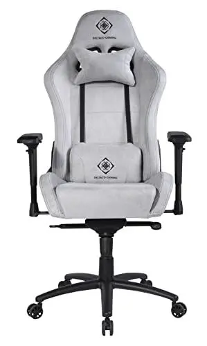 Produktbild: Deltaco Gaming DC440L Gaming Stuhl, Wildleder Material - Hellgrau, Light Grey, Wildleder Gaming Chair