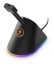 Produktbild: DELTACO GAMING RGB Maus Bungee - 8 RGB-Modi - USB-C - Schwarz