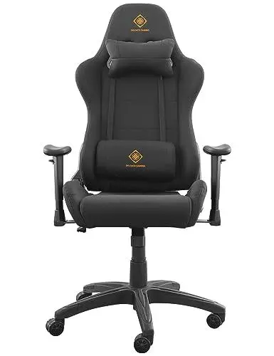 Produktbild: DELTACO Gaming Stuhl Racing - PC Gamingstuhl - Bürostuhl (Nylon, Armlehne, ergonomisch, höhenverstellbar, Nackenkissen, ergonomisch), 69 x 66 x 123 - 132 cm