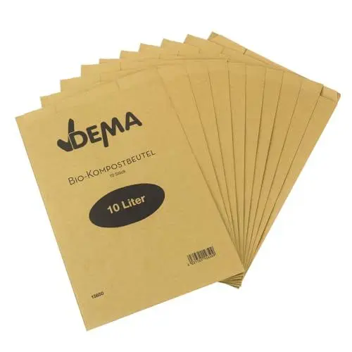 Produktbild: DEMA BIO-Kompost-Papierbeutel ohne Henkel 10er Pack