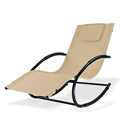Produktbild: DEMA Garten Relaxliege Gartenliege Schaukelliege Schaukelstuhl Liege Swing Natur