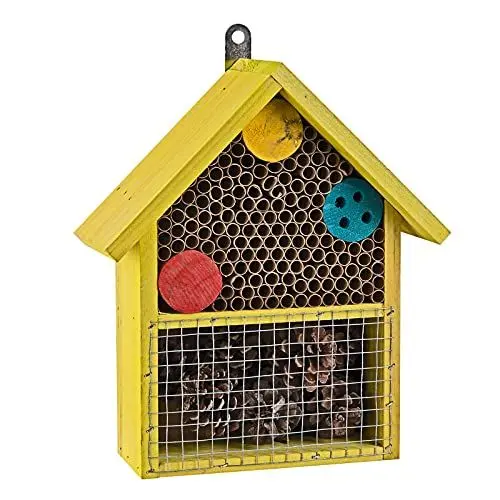 Produktbild: DEMA Insektenhotel Insektenhaus Insekten Bienen Falter Käfer Brutkasten Nistkasten Holz bunt