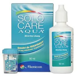 Produktbild: Demel Augenoptik Solocare Aqua Reise-Set – Kontaktlinsenflüssigkeit für Weiche Kontaktlinsen, 90ml