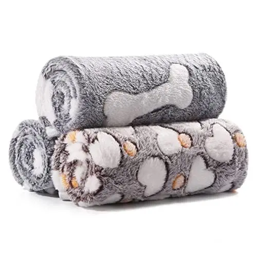 Produktbild: Demigeat Hundedecke Katzendecke Flauschig Waschbar für Kleine Mittlere Hunde und Katzen, 3er-Pack Weich Kuscheldecke Hund Katze für Frühling und Sommer, Haustier Hasendecke für Bett Transportbox